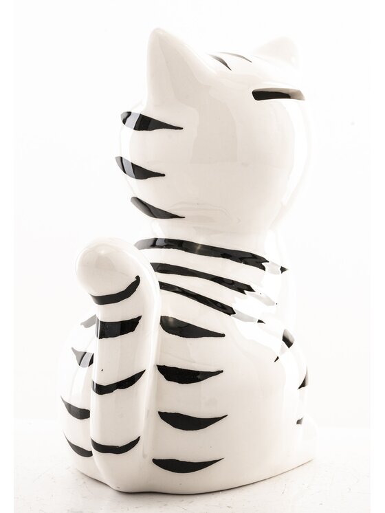 MIAhome MIAhome Figurka Skarbonka ceramiczna - 17,5x14x10 cm kotek GATTINO Biały