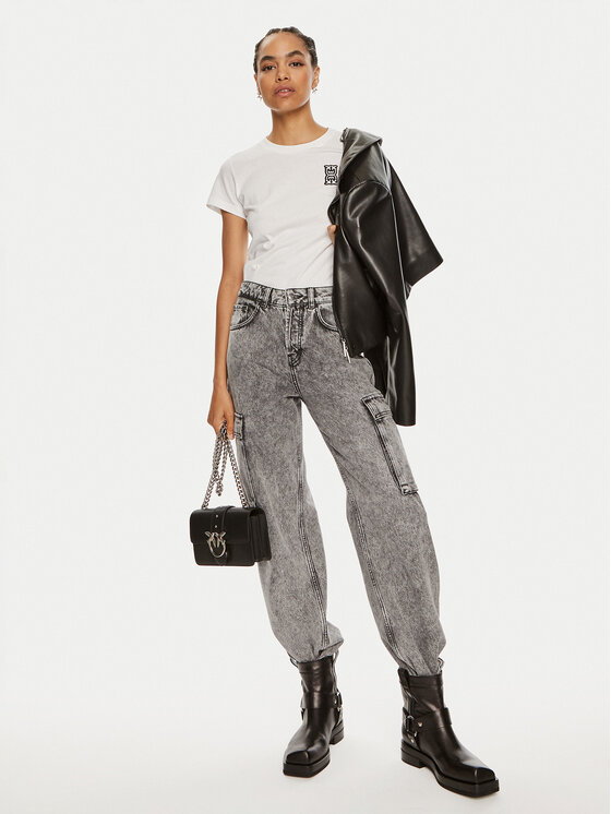 PINKO Pinko Marškinėliai Bussolotto 100355 A23D Balta Regular Fit