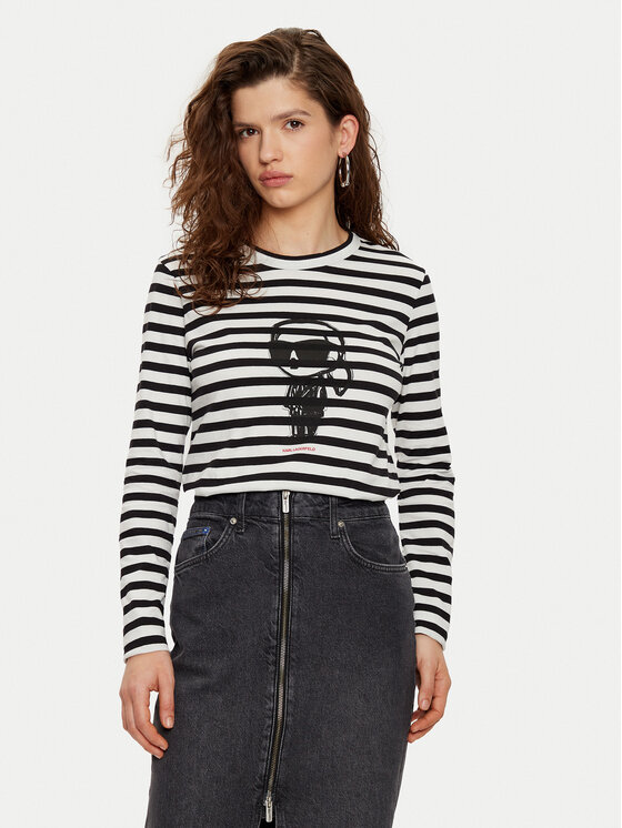 KARL LAGERFELD KARL LAGERFELD Bluză A1W17137 Negru Regular Fit