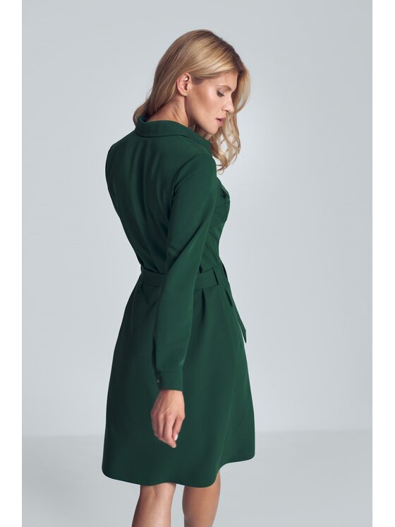 FIGL FIGL Sukienka M706 Zielony Regular Fit