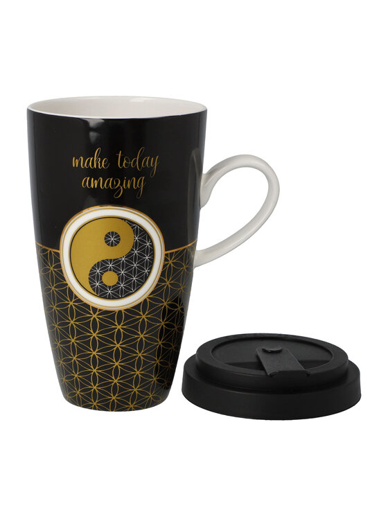 Goebel Goebel Kubek Yin Yang - Lotus Czarny