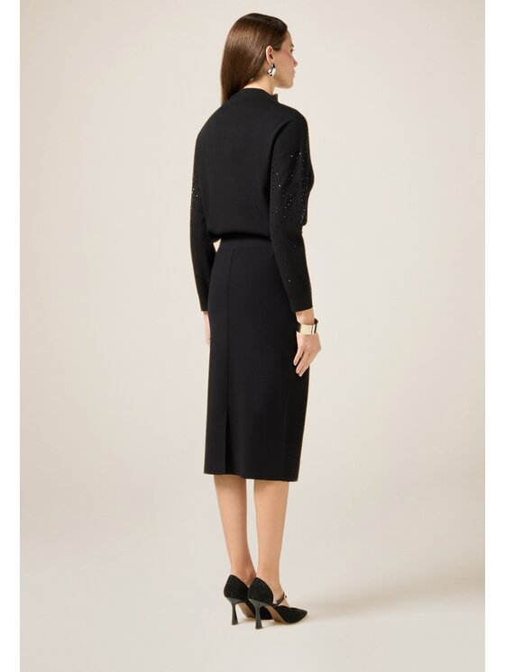 Oltre Oltre Gonna midi 1661J000286N033 Nero Slim Fit