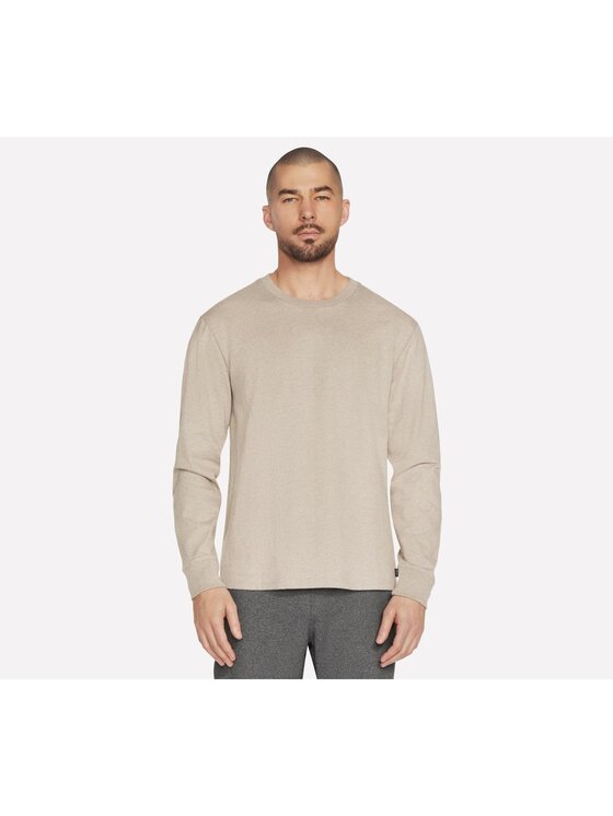 Skechers Skechers T-Shirt LT103-WTNT Beżowy Regular Fit