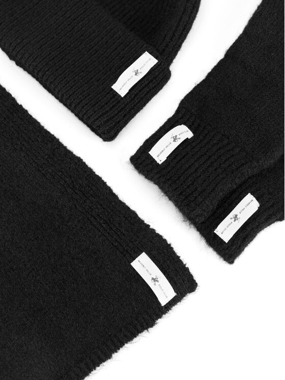 Beverly Hills Polo Club Beverly Hills Polo Club Set Mütze, Schal und Handschuhe BHPC-WC-002-AW24 Schwarz