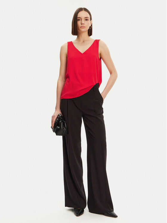 Pieces Pieces Top Franan 17146424 Czerwony Regular Fit