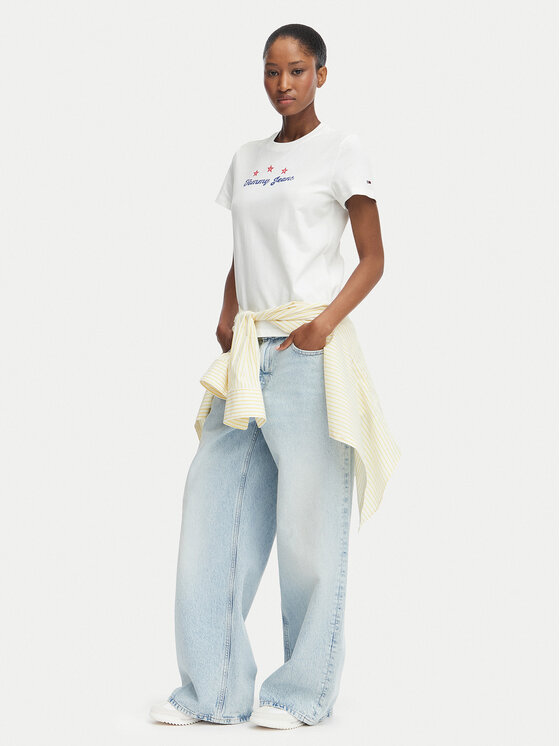 Tommy Jeans Tommy Jeans T-shirt DW0DW23481 Bianco Regular Fit