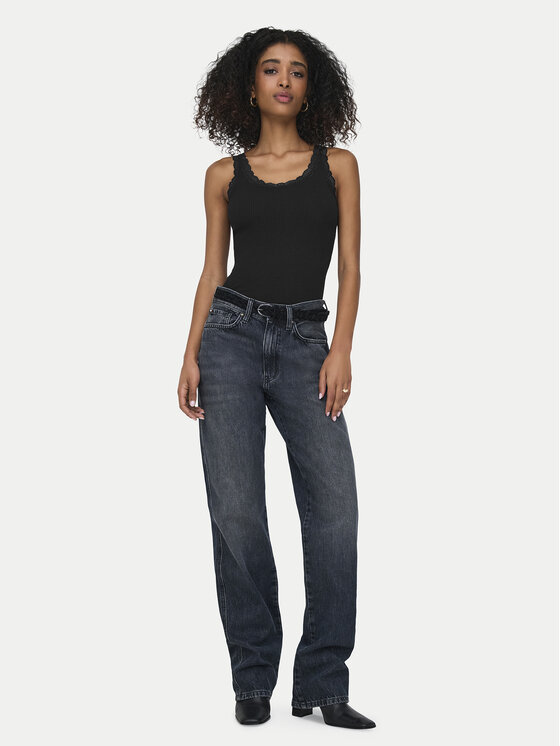 ONLY ONLY Top Sara 15345994 Schwarz Slim Fit