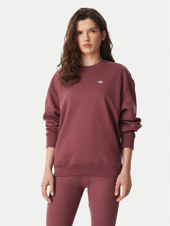 adidas Hanorac Essentials Crew Long Fleece Sweatshirt KT2279 Maro Regular Fit