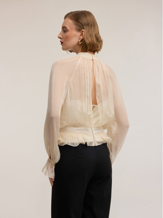 Motivi Motivi Blusa 2729Q001890N011 Écru Regular Fit