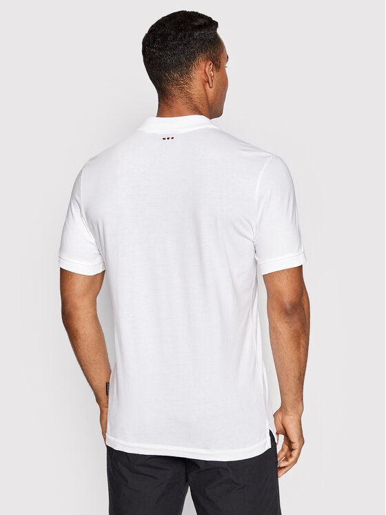 Napapijri Napapijri Polo Elbas Jersey NP0A4GB4 Biały Regular Fit