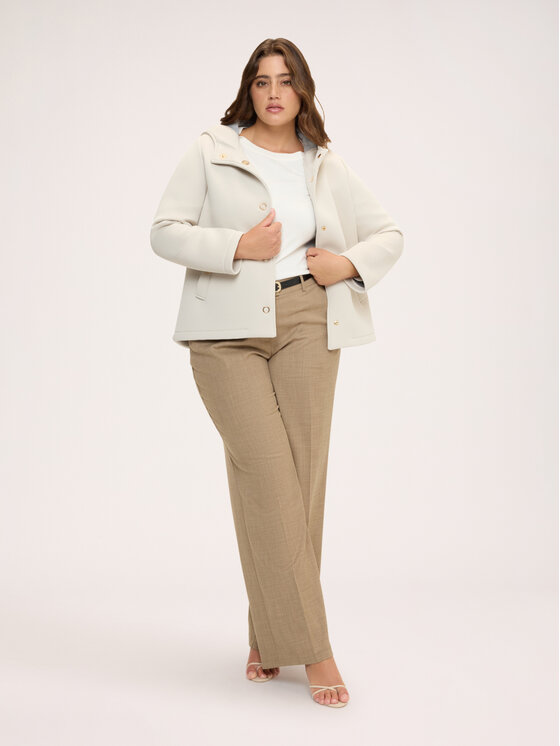 Fiorella Rubino Fiorella Rubino Płaszcz zimowy 8032T000380N002 Kremowy Regular Fit