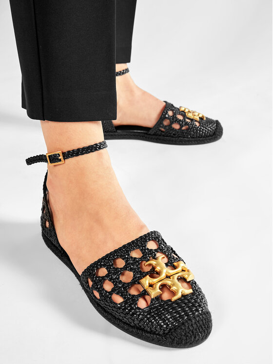 Tory Burch Espadrilles Eleanor Woven D Orsay Flat 81030 Noir Modivo