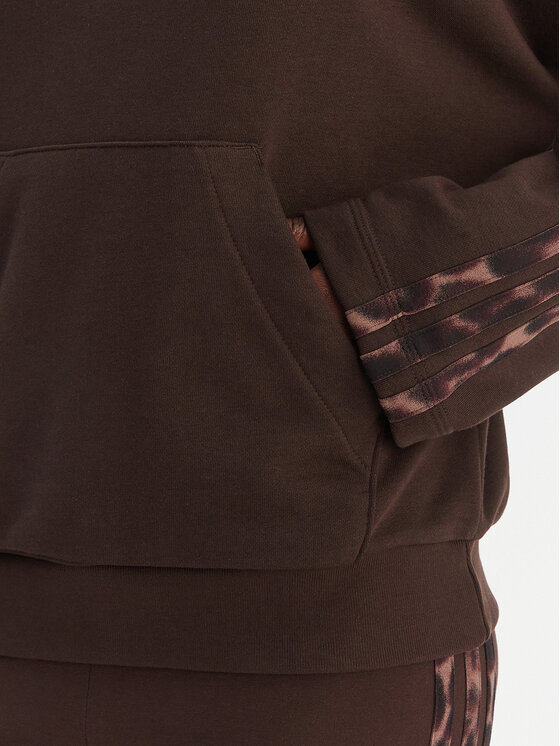 adidas adidas Felpa Seasonal Essentials Leopard Print KA4683 Marrone Loose Fit