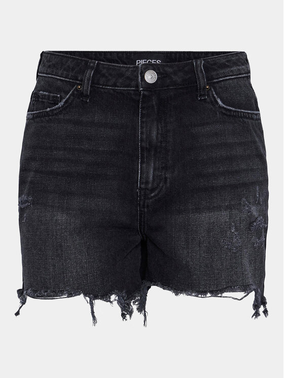 Pieces Jeans kratke hlače Summer 17146748 Črna Regular Fit