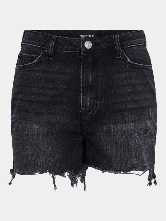 Pieces Pantaloncini di jeans Summer 17146748 Nero Regular Fit, taglia : S