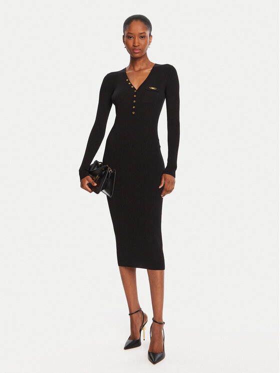Elisabetta Franchi Elisabetta Franchi Džemper haljina AM-10B-56E2-V390 Crna Slim Fit