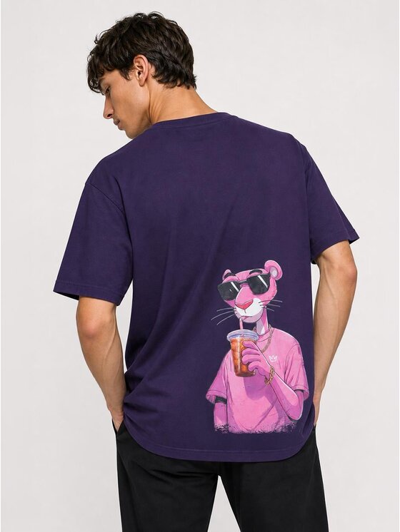 Jigga Wear Jigga Wear T-Shirt 132290 Fioletowy Oversize