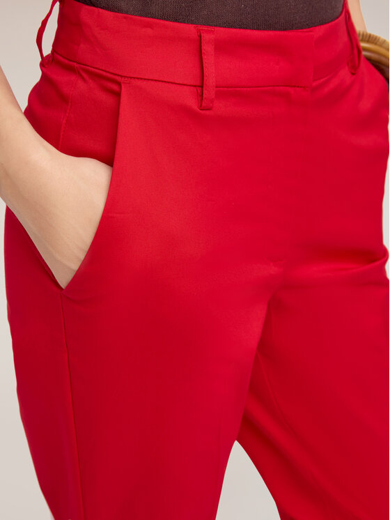 Motivi Motivi Pantaloni di tessuto P03BQ004701N016 Rosso Slim Fit