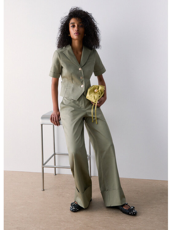 Liu Jo Liu Jo Pantaloni di tessuto CA6112T4691P9639 Verde Regular Fit