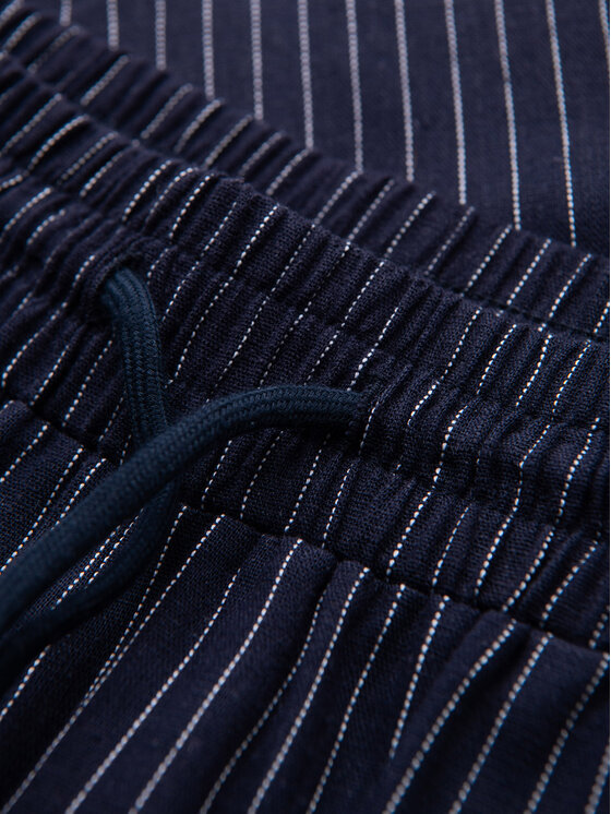 Ombre Ombre Spodnie materiałowe OM-PACP-0311 Granatowy Regular Fit
