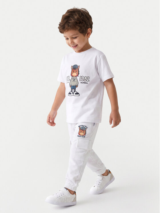 Beverly Hills Polo Club Beverly Hills Polo Club Póló P-SS26B-TS0135 Fehér Regular Fit