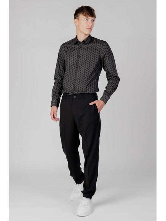 Antony Morato Antony Morato Πουκάμισο NAPOLI SLIM FIT IN TESSUTO Γκρι Slim Fit