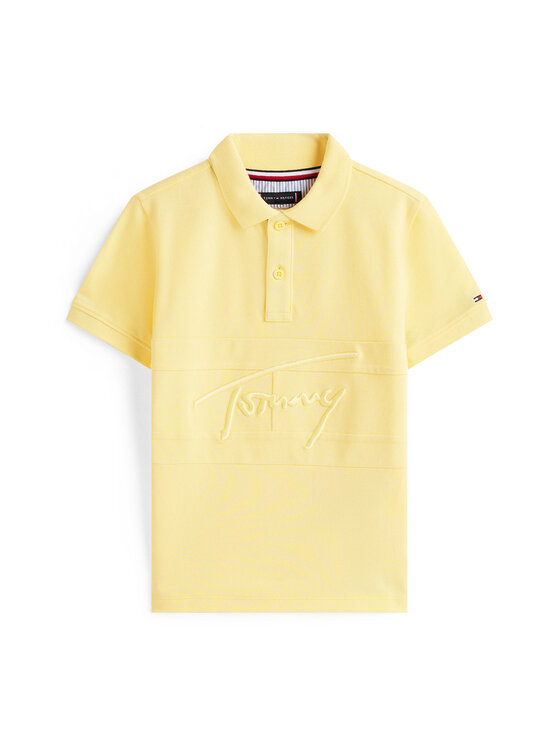 Tommy Hilfiger Tommy Hilfiger Polo särk Flag KB0KB09714 Kollane Regular Fit