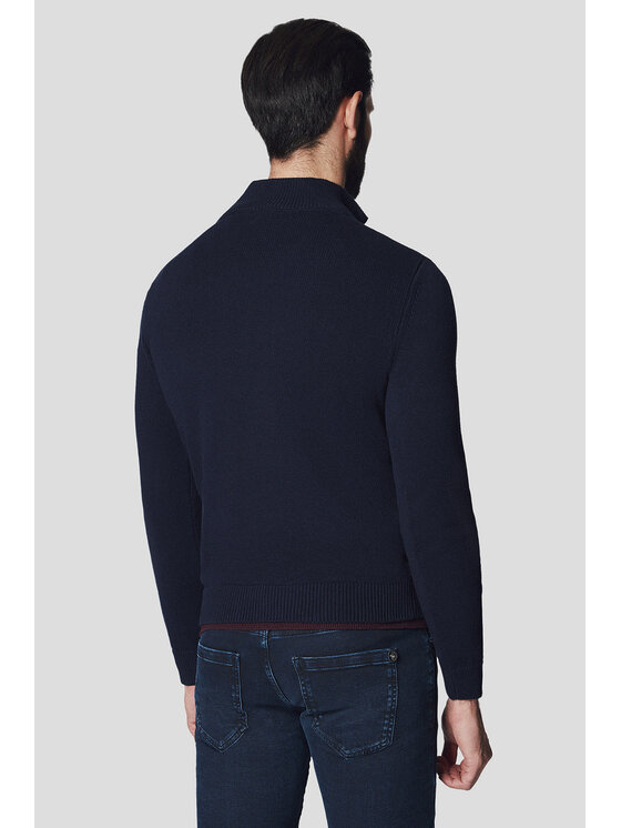 Lancerto Lancerto Sweter Johan SW073224000084 Granatowy Regular Fit