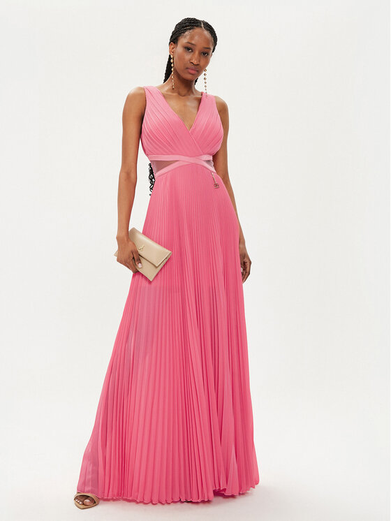 Fracomina Fracomina Официална рокля FQ24SD3026W412F9 Розов Regular Fit