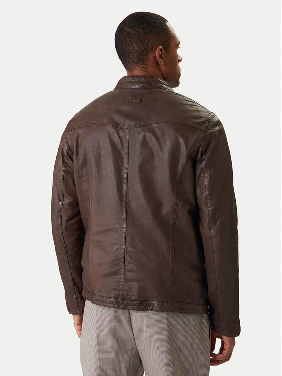 Milestone Milestone Giacca di pelle Oliverio 611099 60770 Marrone Regular Fit