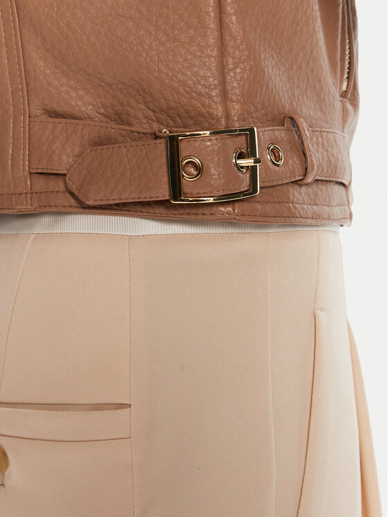 Guess Guess Giacca in similpelle W5YL1 9WHDS0 Beige Regular Fit