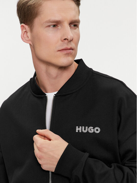 HUGO Hugo Bluza 50509978 Czarny Oversize