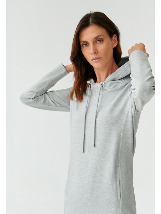 TATUUM TATUUM Sukienka dzianinowa MIRA Szary Fitted Fit