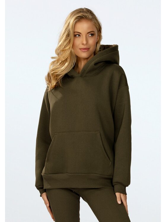 DKaren Sport DKaren Sport Bluza Oseye Khaki Classic Fit