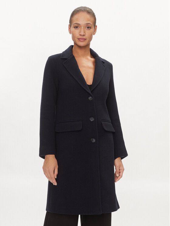 Marc O'Polo Marc O'Polo Wollmantel 308 0068 71097 Dunkelblau Regular Fit