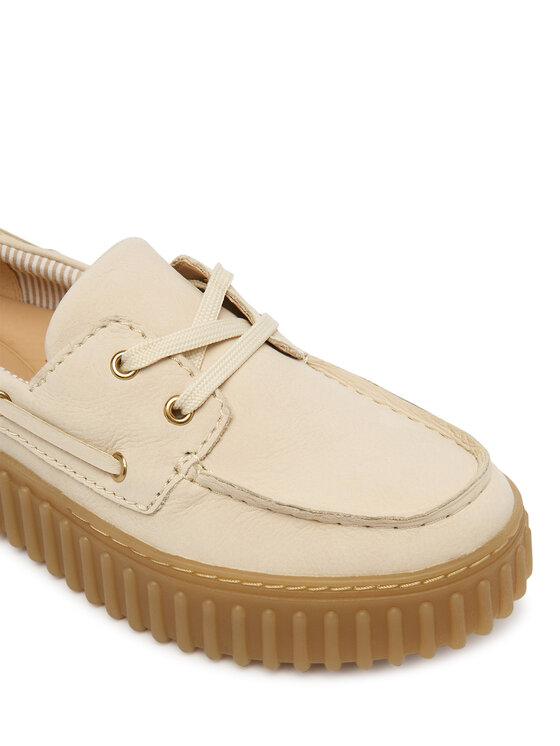 Clarks Clarks Półbuty Torhill Boat 26186302 Écru