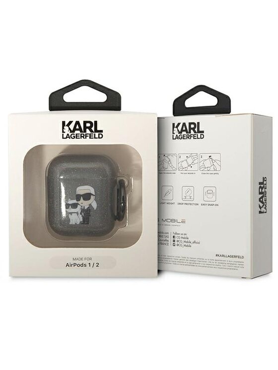 KARL LAGERFELD KARL LAGERFELD Etui na słuchawki AirPods 1/2 Czarny