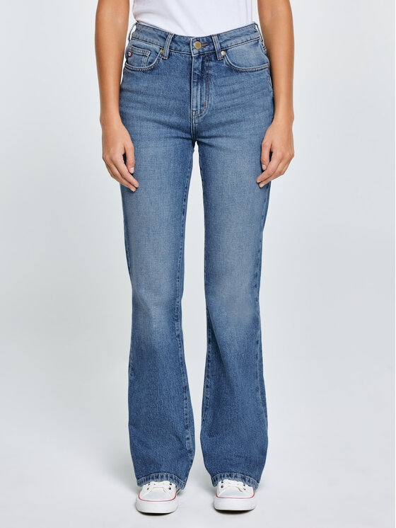 BIG STAR BIG STAR Jeansy CHIARA Niebieski Flare Fit