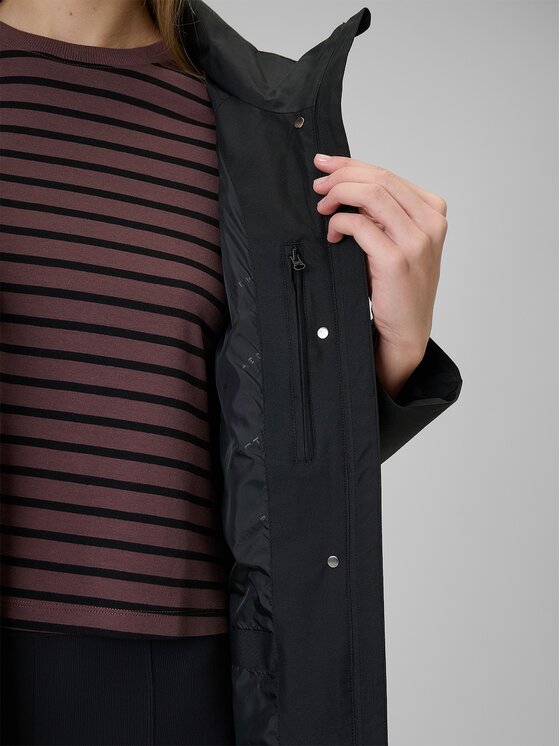 4F 4F Cappotto di transizione 4FWSS26TTJAF1114-20S Nero Regular Fit