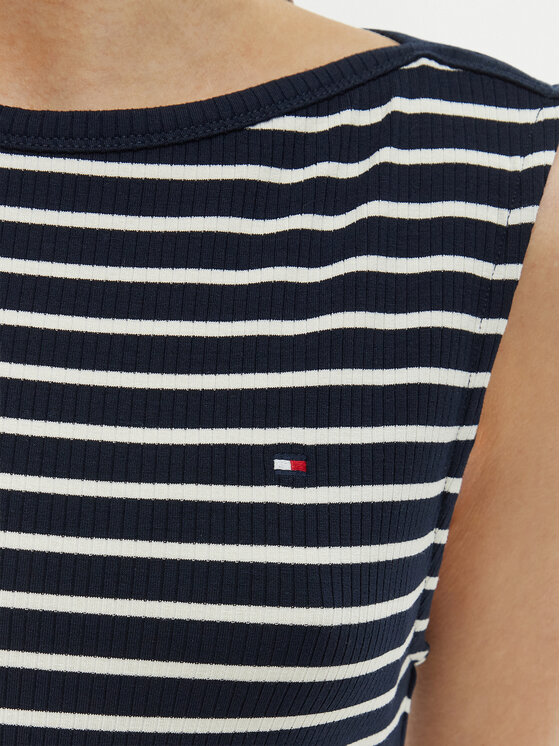 Tommy Hilfiger Tommy Hilfiger Kleid für den Alltag WW0WW49311 Dunkelblau Slim Fit