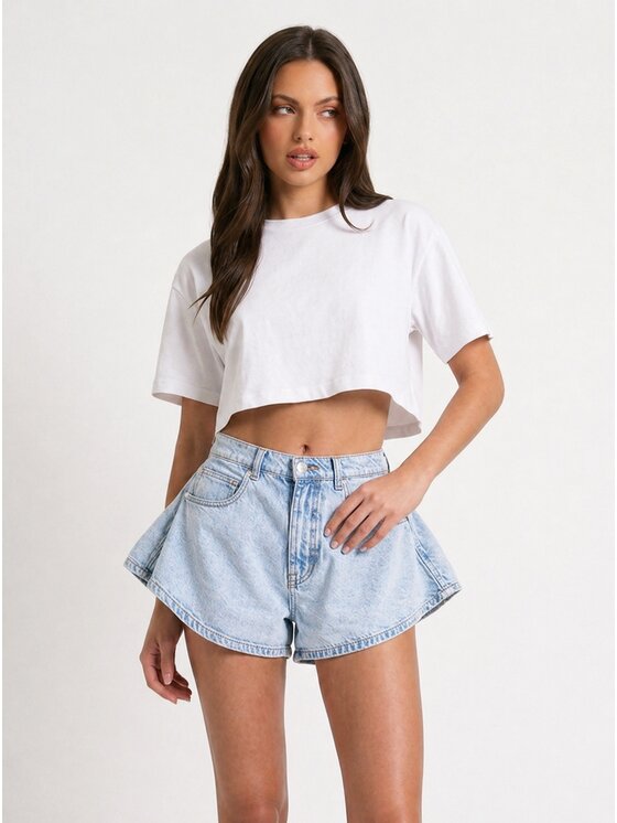 MissDenim MissDenim Szorty jeansowe Skorts Niebieski Regular Fit