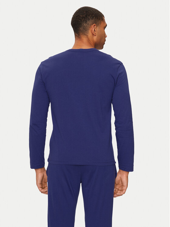 United Colors Of Benetton United Colors Of Benetton Majica dugih rukava 30964M017 Plava Slim Fit