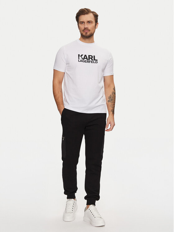 KARL LAGERFELD KARL LAGERFELD Póló 755087 551235 Fehér Regular Fit