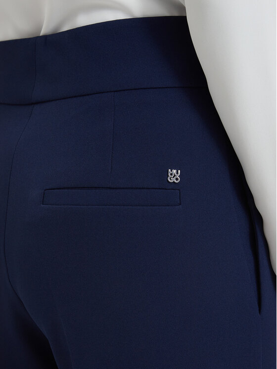 HUGO HUGO Pantaloni di tessuto Himia-1 50566604 Blu scuro Wide Leg