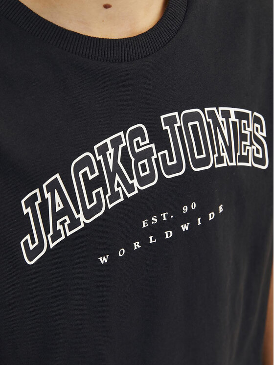 Jack&Jones Junior Jack&Jones Junior T-krekls Caleb 12258924 Melns Relaxed Fit