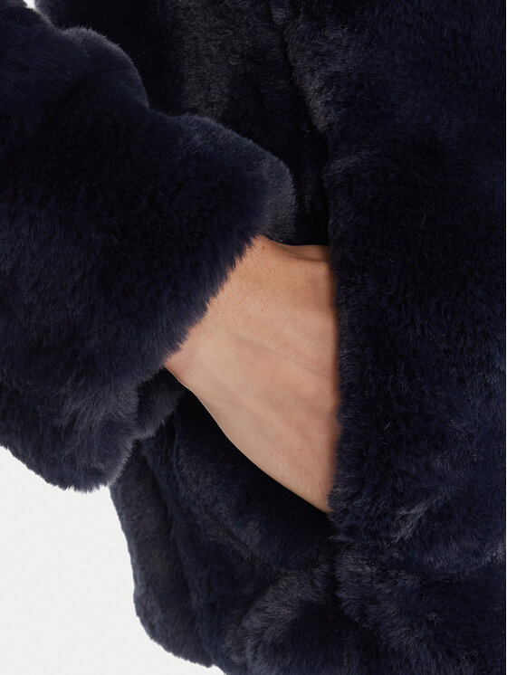 Guess Guess Кожено палто W0BL0N WDCH0 Тъмносин Regular Fit