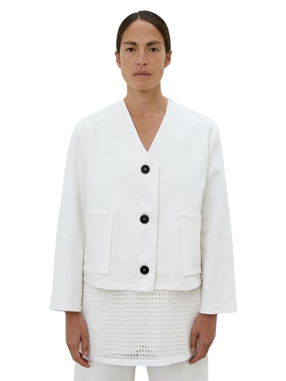 MeiMeiJ MeiMeiJ Giacca outdoor m5ps02-white Bianco Regular Fit