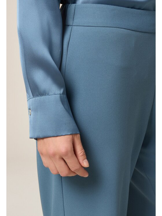 Oltre Oltre Pantaloni di tessuto P274J002362N004 Turchese Baggy Fit