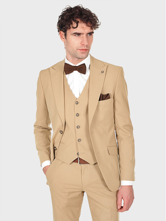 Evenemen Evenemen Garnitur BEJ Beżowy Slim Fit