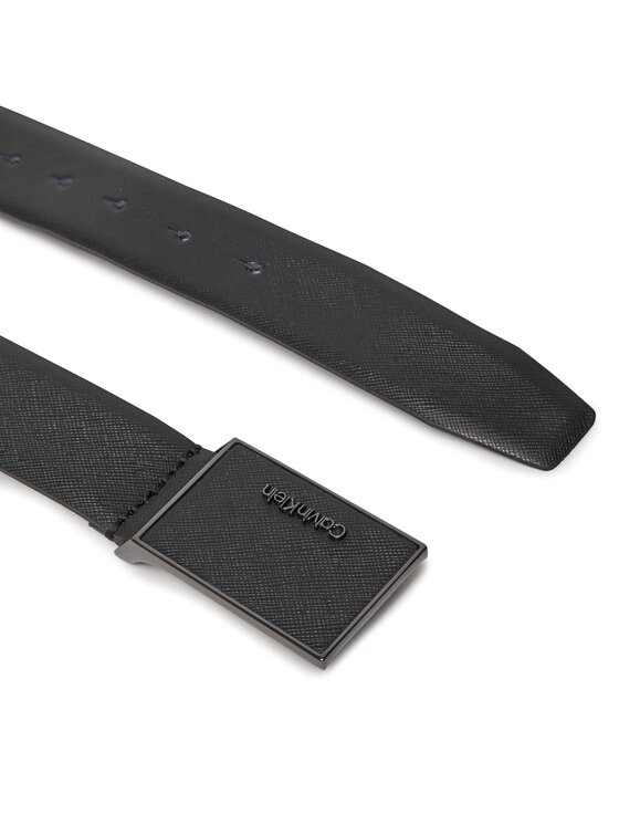 Calvin Klein Calvin Klein Pánský pásek Leather Inlay Plaque 35M K50K511761 Černá